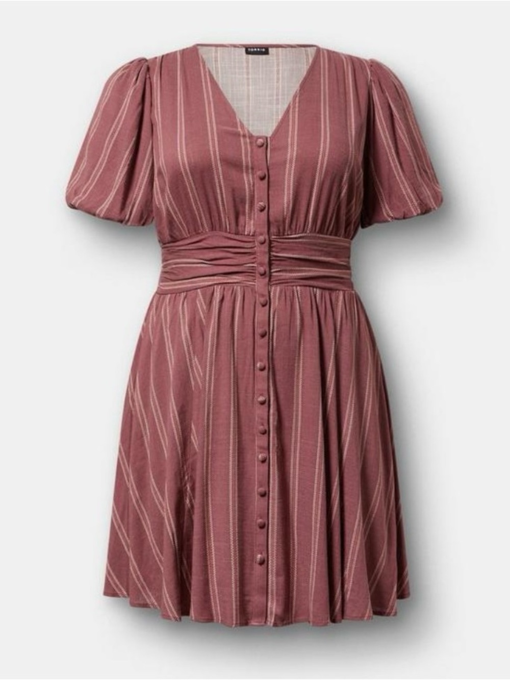 Torrid Bubble Sleeve Button-Front Mini Dress - Size 1X - NWT!